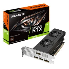 Gigabyte GeForce RTX 3050 OC Low Profile - Black, 6GB GDDR6, 1477 MHz, HDMI2.1 & DP1.4a
