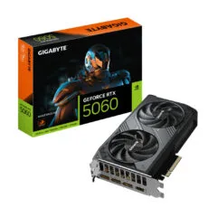 Gigabyte GeForce RTX 5060 Windforce - 8GB GDDR7, 2497 MHz, PCIe 5.0, Black, WINDFORCE 2X