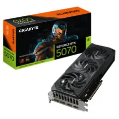 Gigabyte GeForce RTX 5070 Windforce OC - Black, 12GB GDDR7, 2542 MHz Boost, PCIe 5.0