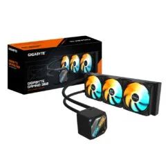 GIGABYTE GME 360 AIO Liquid CPU Cooler - 360mm Radiator - 3x 120mm PWM Fans - Black