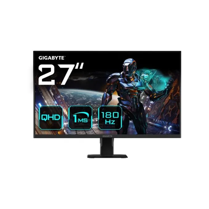 Gigabyte Monitor - GS27QA - 68.6 cm 27' (2560x1440) 16:9 QHD SS IPS 1ms 180Hz 2xHDMI DP Black — image 1