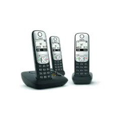 GIGASET A690A TRIO mit Anrufbeantworter - schwarz silber