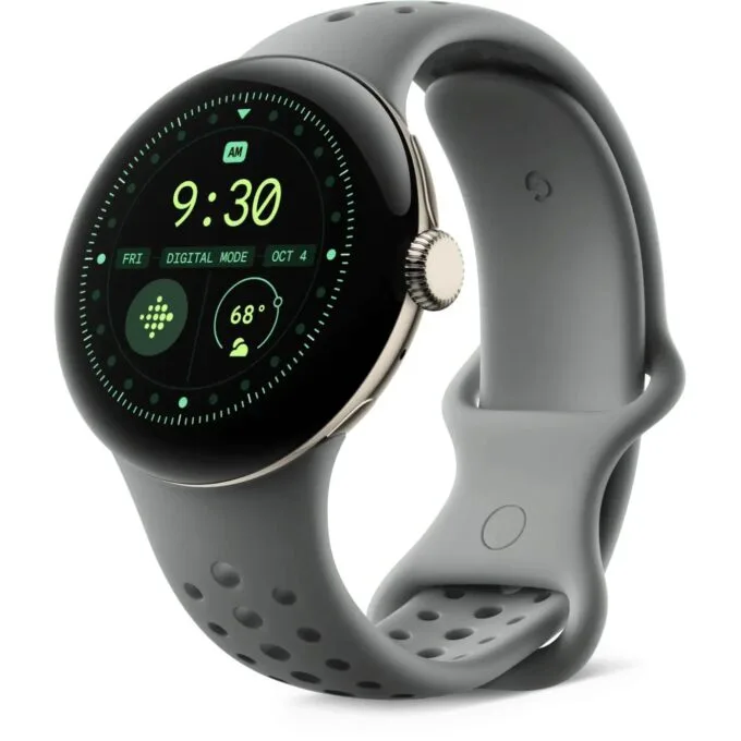 Google Pixel Watch 3 (45mm) - Active Sport Band - Hazel - Small — image 2