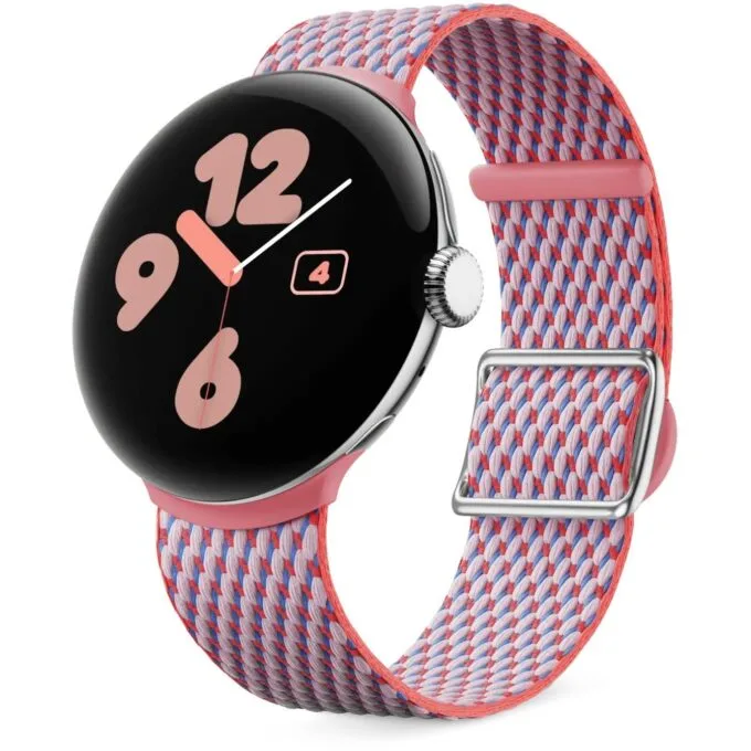Google Pixel Watch 3 (45mm) - Woven Band - Peony — image 2