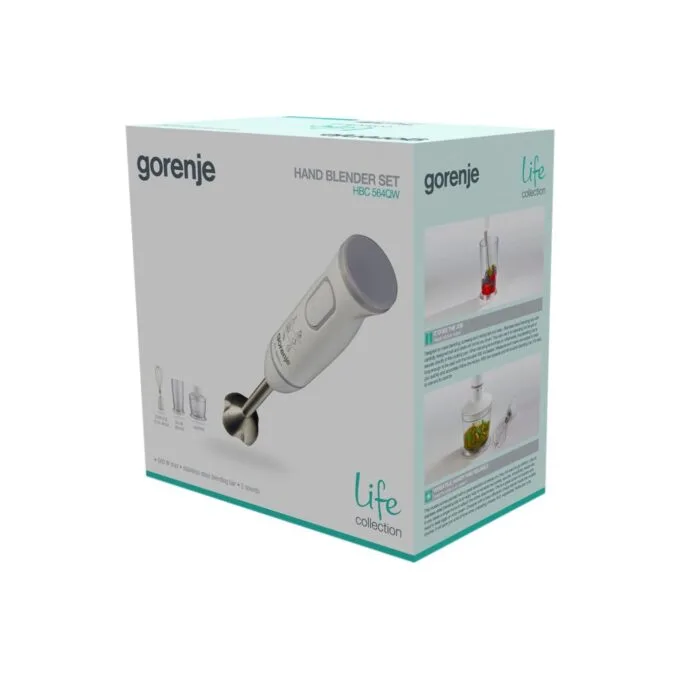 Gorenje Kitchen Blender Hand Mixer & Chopper - HBC564QW - 560W White — image 5