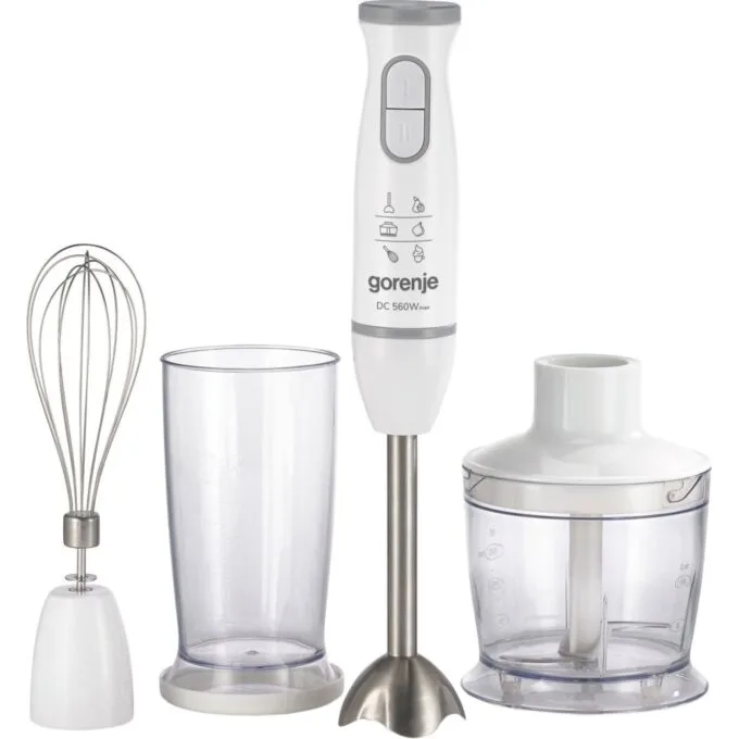 Gorenje Kitchen Blender Hand Mixer & Chopper - HBC564QW - 560W White — image 1