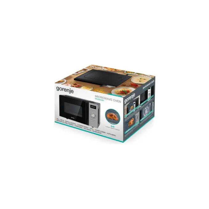 Gorenje Kitchen Microwave Oven - MO20A4XH - 800W + Grill 1000W 20L 11 Programs Digital Screen Stainless Steel — image 5