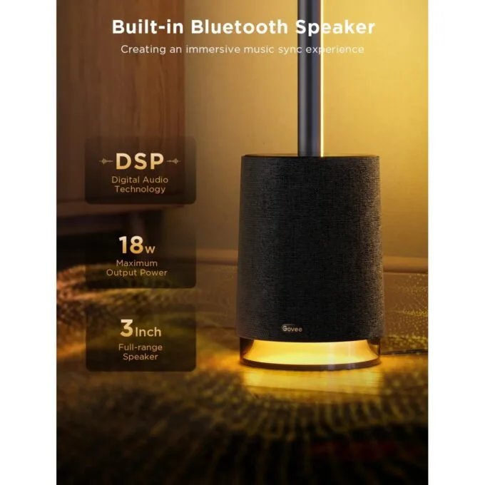 Govee Floor Lamp Pro Smart RGBICWW - H6079 - with Built-in Bluetooth Speaker — image 3