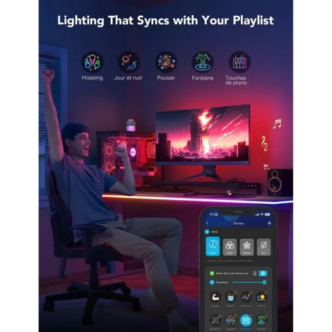 Govee Gaming Neon Table Light - H61C3 - 3m — image 13