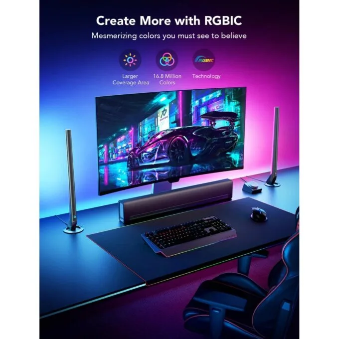 Govee Gaming Smart RGBIC Light Bars - H6047 - Gaming Smart RGBIC Light Bars — image 5