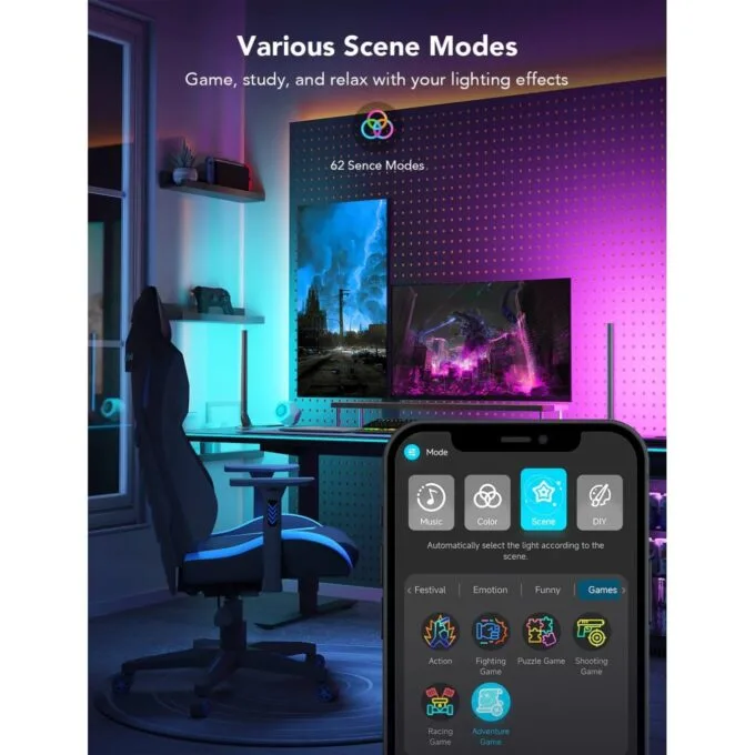Govee Gaming Smart RGBIC Light Bars - H6047 - Gaming Smart RGBIC Light Bars — image 7