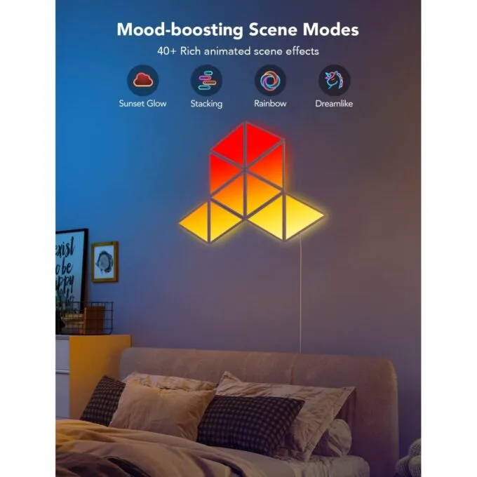 Govee Gaming Wall Glide Triangle Light Panels - B6067 - 10pack — image 4