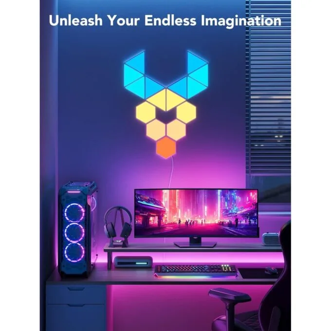 Govee Gaming Wall Glide Triangle Light Panels - B6067 - 10pack — image 7
