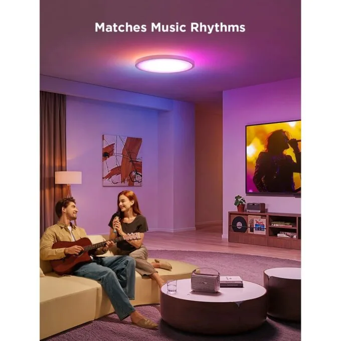 Govee Lamp Ceiling Smart LED 12inch Round Light RGBWW + RGBIC H80A1C01 — image 3