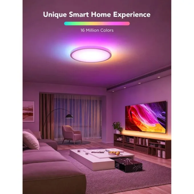 Govee Lamp Ceiling Smart LED 12inch Round Light RGBWW + RGBIC H80A1C01 — image 4