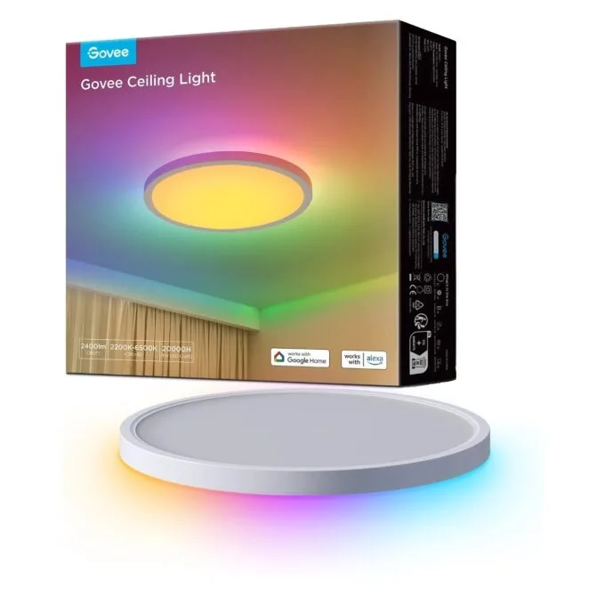 Govee Lamp Ceiling Smart LED 12inch Round Light RGBWW + RGBIC H80A1C01 — image 1