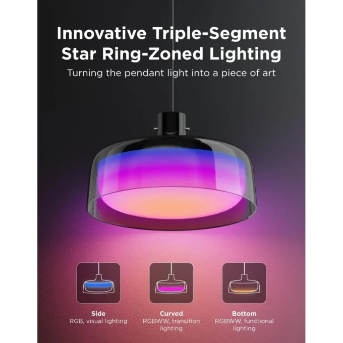 Govee Lamp Ceiling Smart LED Pendant Light - H60C13F1 - RGBICWW + RGBICWW — image 2