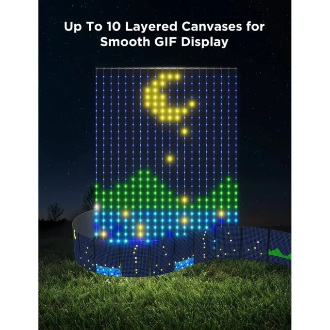 Govee LED Curtain Lights - H70B4 - 2 WiFi & BT RGBIC 3mx2.0m IP65 — image 2
