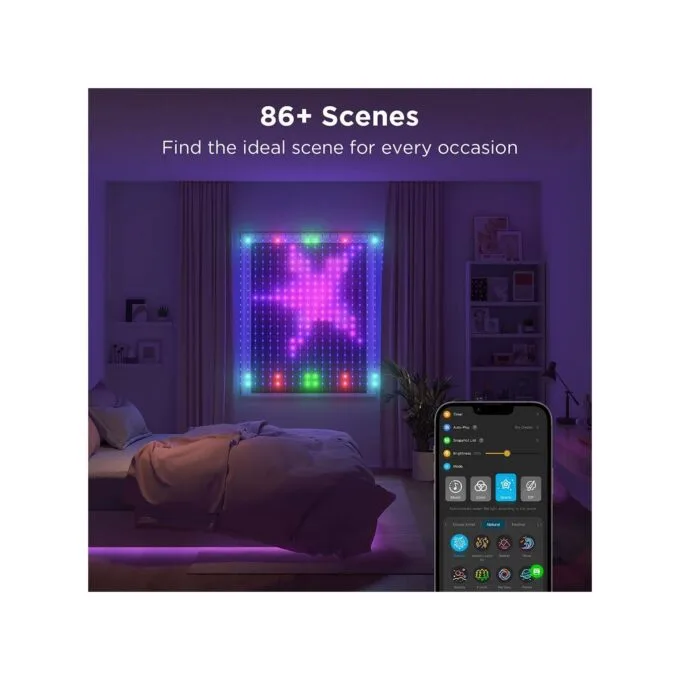 Govee LED Light Curtain Lights - WiFi & BT RGBIC 1.5x1.5m IP65 — image 5