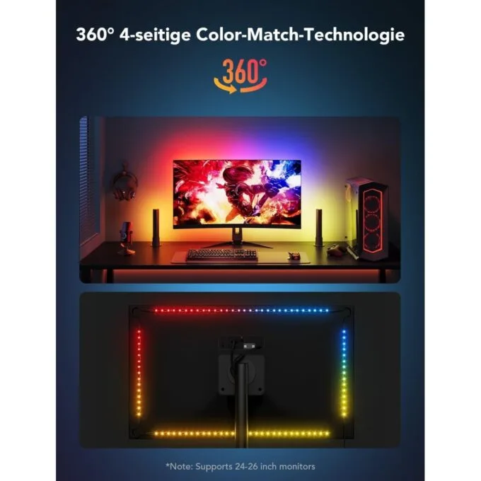 Govee Monitor Back Light Strip & 2x Light Bars Gaming Set - H6608 - Monitor Back Light Strip & 2x Light Bars Gaming Set — image 2
