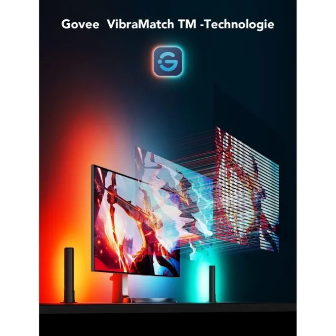 Govee Monitor Back Light Strip & 2x Light Bars Gaming Set - H6608 - Monitor Back Light Strip & 2x Light Bars Gaming Set — image 5