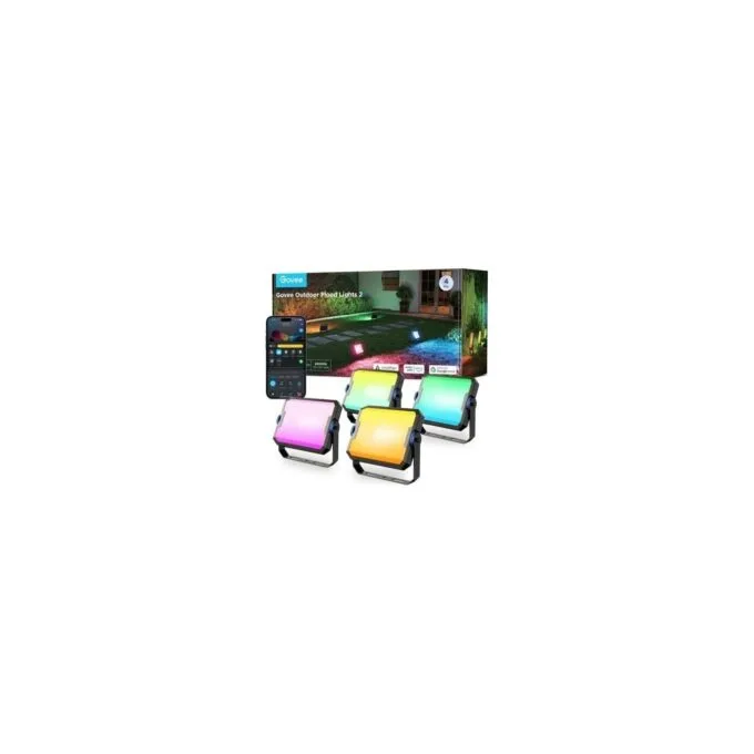 Govee Outdoor Flood Lights Smart LED RGBICWW - H8057 - 4pack — image 1