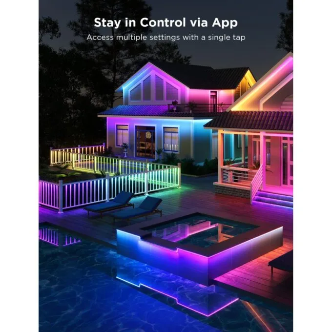 Govee Outdoor LED Strip Smart RGBIC WiFi & BT Lights 10m - H70A1 - EU — image 7