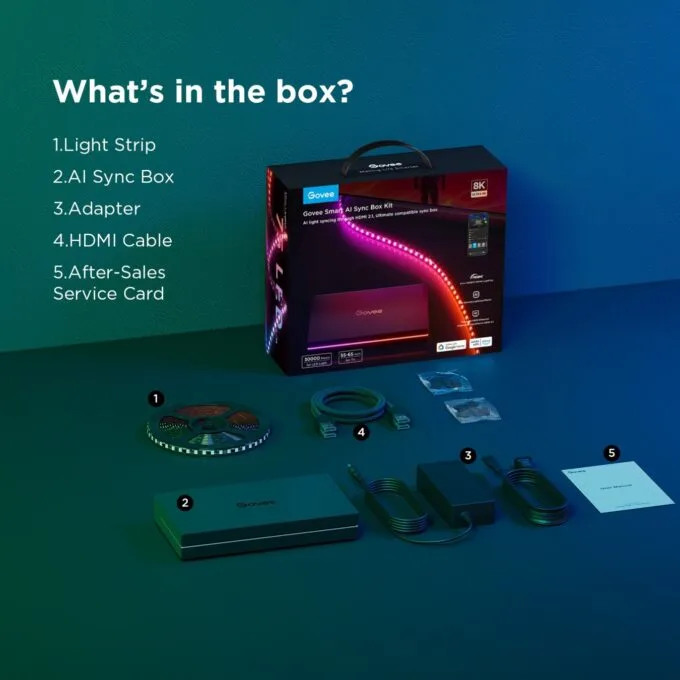 Govee TV AI Sync Box - H8604 - with Strip Light, for 55-65', Max 8K 240HZ — image 2