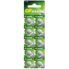 GP Alkaline Button Cell - 656.206UK - 1.5V LR44 10pcs