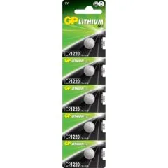 GP Lithium Button Cell - 656.252UK - CR1220 3V 36mAh 5-pack