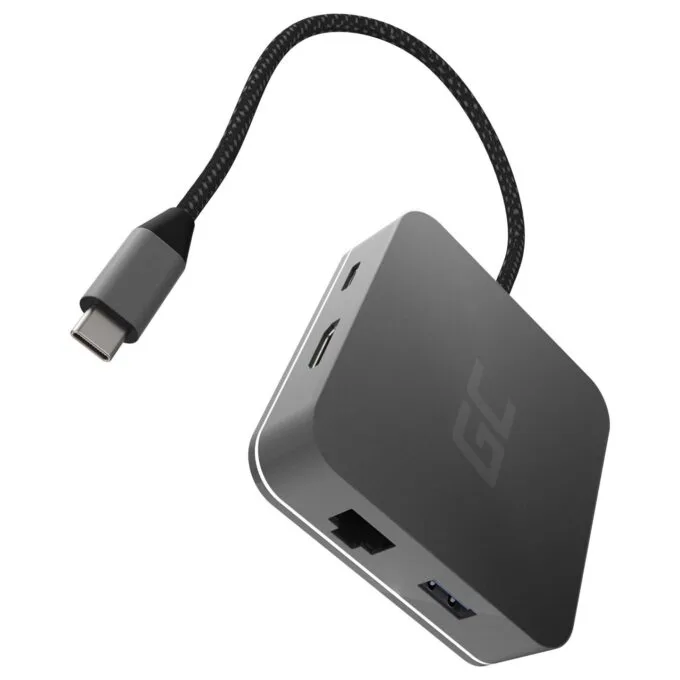 Green Cell AK61 USB-C Hub 6-Port 3xUSB 3.0 HDMI Gigabit Ethernet — image 1