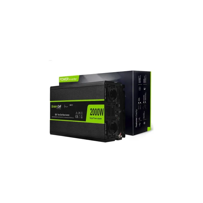 Green Cell KFZ Spannungswandler Power Inverter 12V to 230V 2000 4000W — image 1