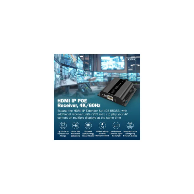 HDMI IP PoE receiver, HDMI extension — image 5