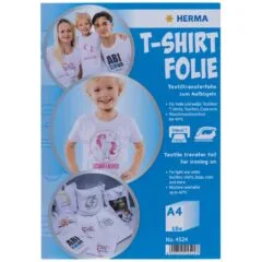 HERMA T-Shirt Transfer Paper for Light Textiles A4 - Printable - 10 sheets