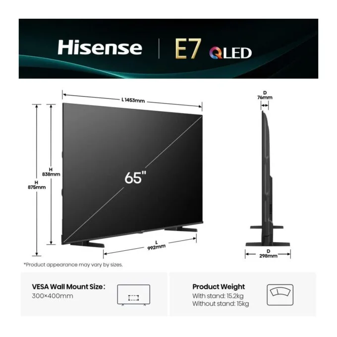 Hisense 65'' 4K Smart QLED TV - 65E7Q - 65'' 4K Smart QLED TV — image 9