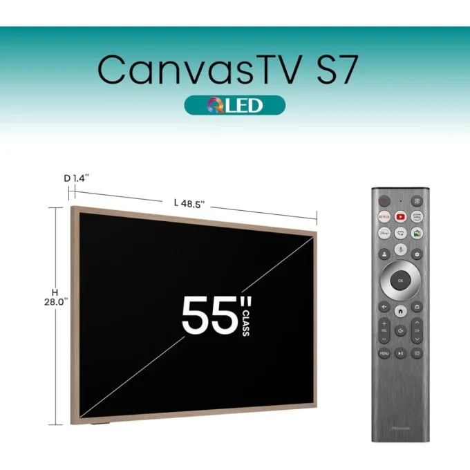 Hisense Canvas TV - 55S7N - 55'' 4K Smart QLED 120hz Canvas TV — image 12