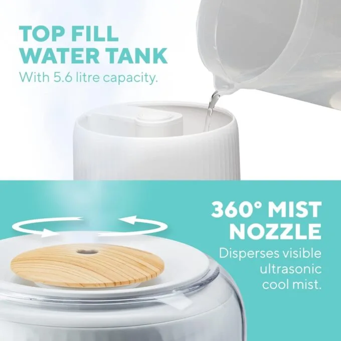 Homedics Totalcomfort Deluxe Ultrasonic Humidifier - CMTF91 - Totalcomfort Deluxe Ultrasonic Humidifier — image 5