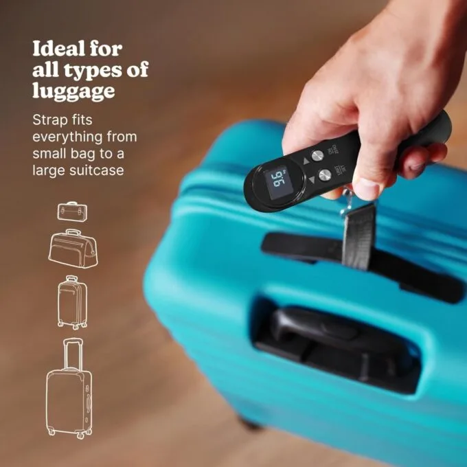 HoMedics Travel Luggage Scale - SCL-L100-BKR - Digital Display up to 50Kg — image 3