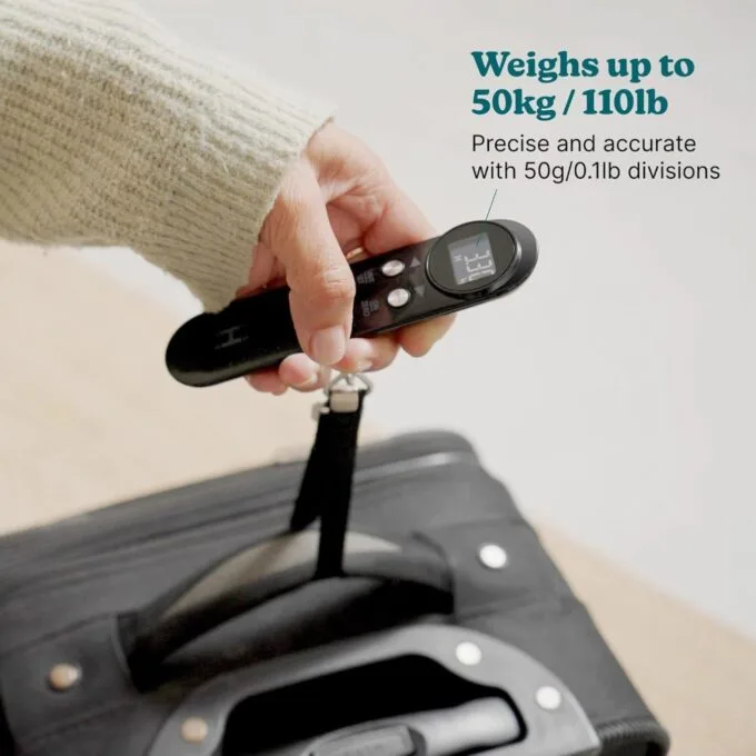 HoMedics Travel Luggage Scale - SCL-L100-BKR - Digital Display up to 50Kg — image 6