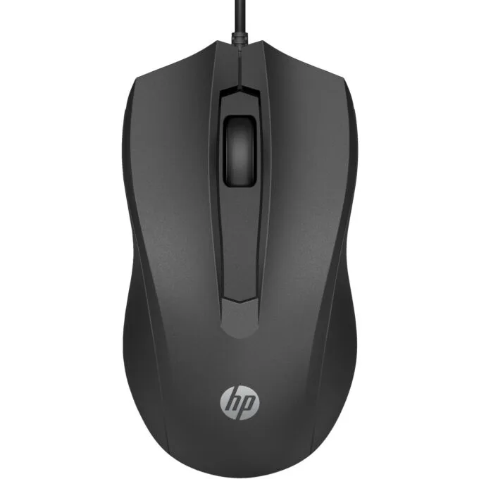 HP 105 Wired Mouse - 105 - Ambidextrous, USB-A, 3 Buttons, 1600 DPI, Black — image 1