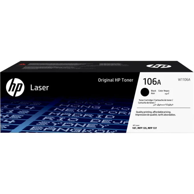 HP 106A Original Black Toner Cartridge - W1106A - 1,000 pages — image 1