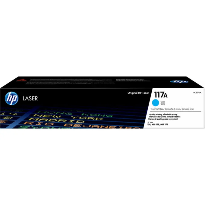 HP 117A Original Toner Cartridge - W2071A - Cyan, Standard Yield — image 1