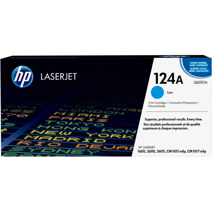 HP 124A Toner Cartridge - Q6001A - Original Cyan, Standard Yield 2,000 pages — image 1