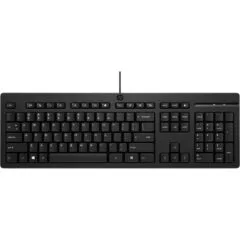 HP 125 G2 USB Wired Keyboard - Full-Size (100%) with Numeric Keypad - Black