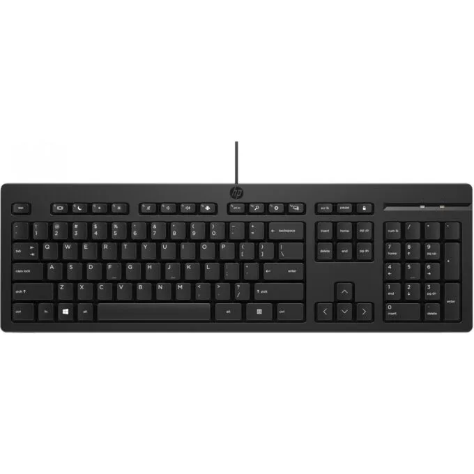 HP 125 Wired USB Keyboard - HP 125 - UK Layout, Black — image 1