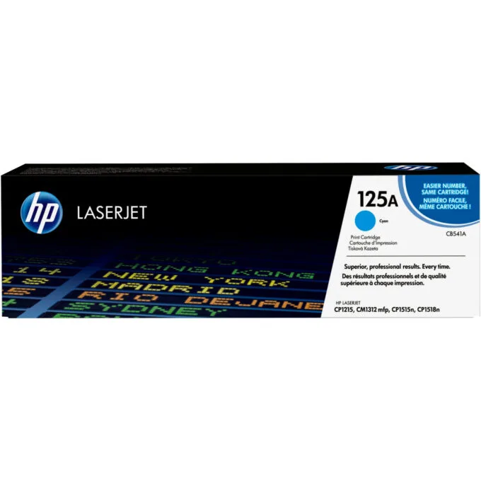 HP 125A Cyan Original LaserJet Toner - CB541A - Cyan, Original, Standard Yield, 1400 pages — image 1