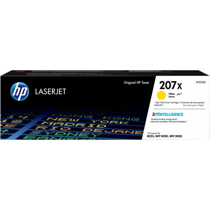 HP 207X (W2212X) High Yield Yellow Toner Cartridge - Original, Up to 2450 Pages — image 1