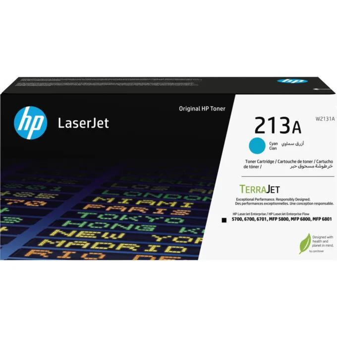 HP 213A Cyan Original LaserJet Toner Cartridge - High (XL) Yield, 3,000 Pages — image 1
