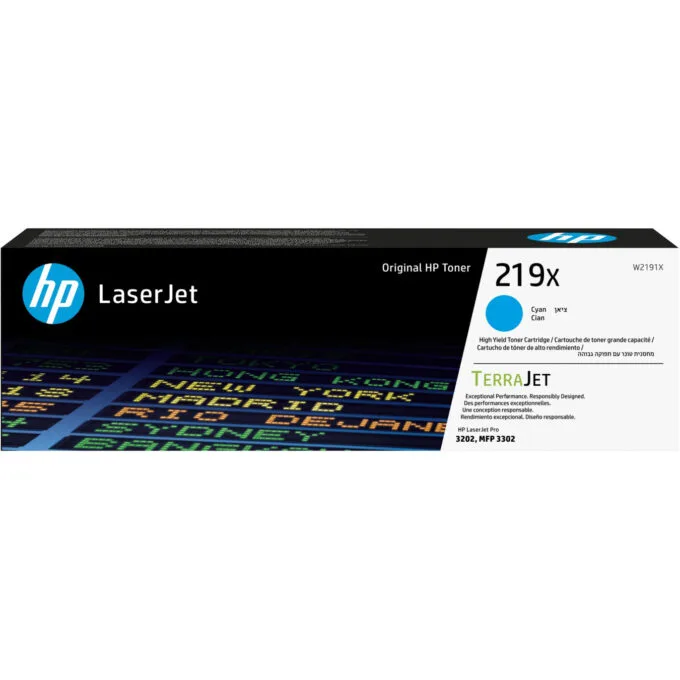 HP 219X - High-Yield Cyan Original LaserJet Toner Cartridge - 2500-page yield — image 1