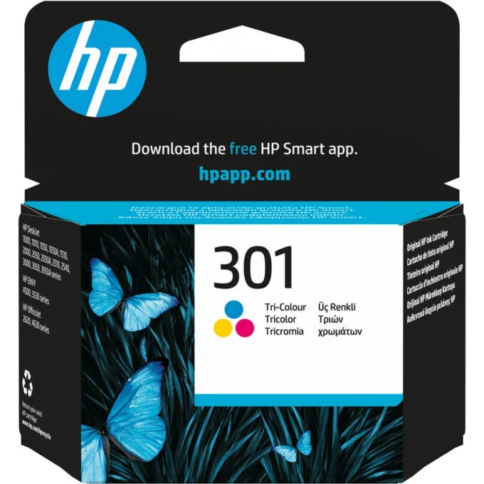 HP 301 Original Ink Cartridge - CH562EE - Tri-Color (Cyan/Magenta/Yellow), Standard 3 ml — image 1